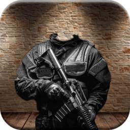 Army Fashion Suit Photo Maker