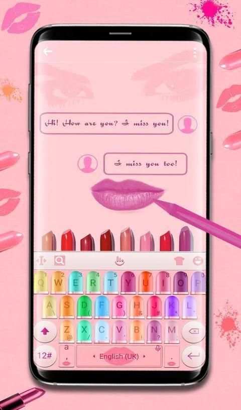 Lipstick Keyboard Theme 5 تصوير الشاشة