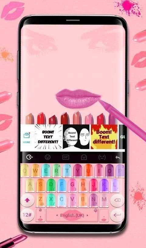Lipstick Keyboard Theme скриншот 2