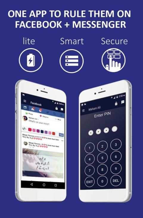 Lite App For Facebook - Security Lock screenshot 4