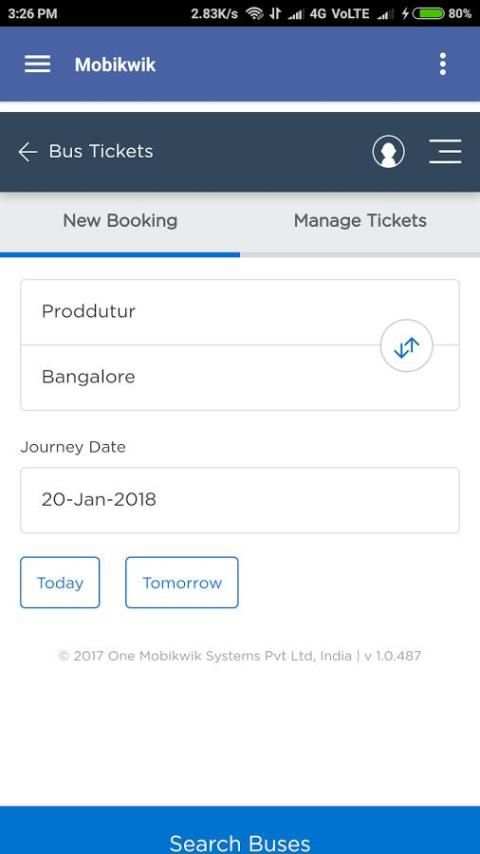Bus Ticket Booking screenshot 2