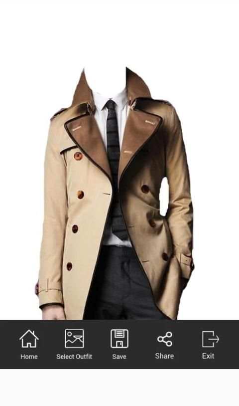 Men Trench Coat Photo Suit screenshot 2