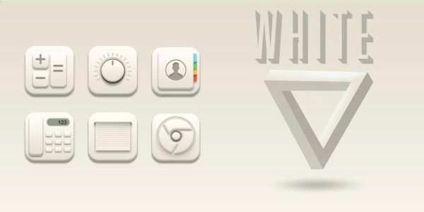 White GO Launcher Theme 1 تصوير الشاشة