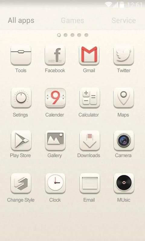 White GO Launcher Theme 3 تصوير الشاشة