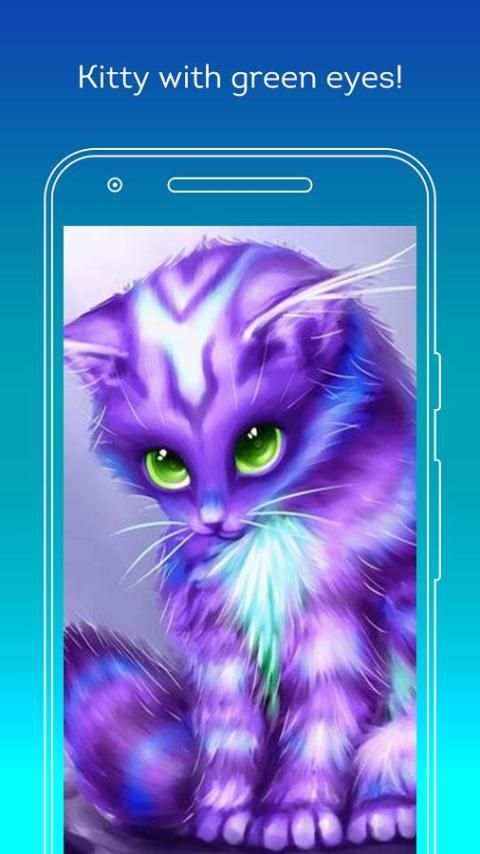 Fluffy kitty live wallpaper 3 تصوير الشاشة
