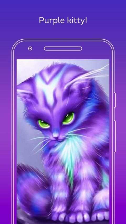 Fluffy kitty live wallpaper 2 تصوير الشاشة