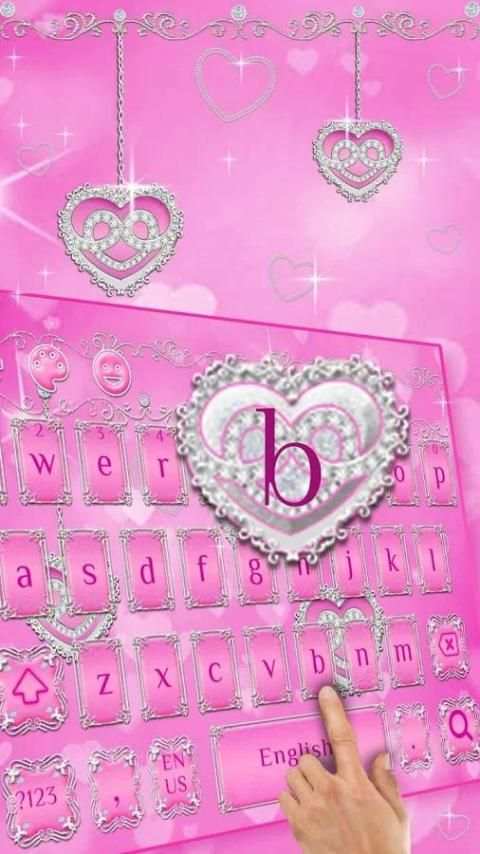 Diamond Love Keyboard Theme скриншот 2