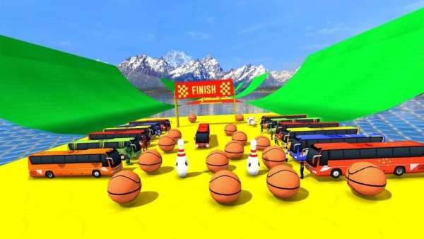 warna superhero bus balap stunt 3d screenshot 3