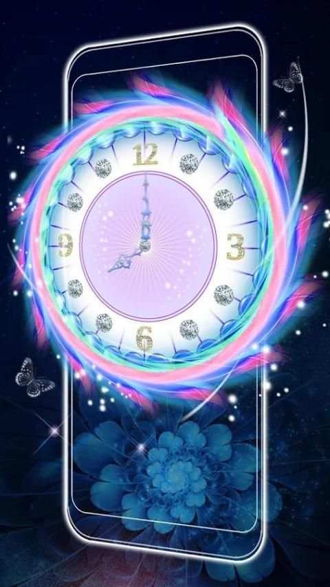 Colorful Clock Live Wallpaper स्क्रीनशॉट 2