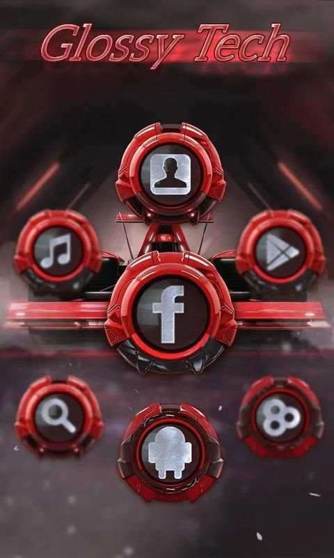 Glossy Tech V Launcher Theme screenshot 5