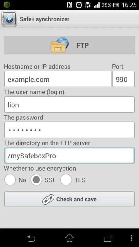 Safe+ synchronizer screenshot 5