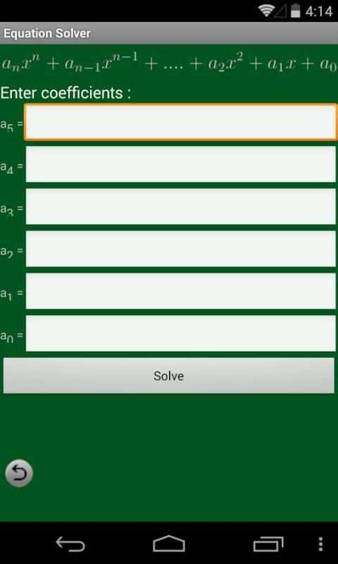 Equation Solver स्क्रीनशॉट 2