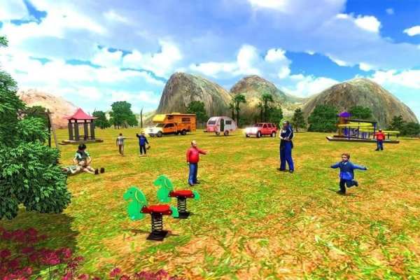 Modern Offroad Uphill Camper Van Bus Simulator 1 تصوير الشاشة