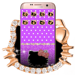 Purple Kitty Diamond Bowknot Theme icon