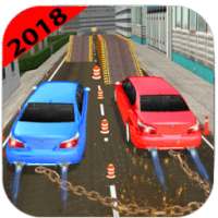 Chained Limousine Joined Cars Stunts Racing 3D