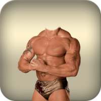 Body Builder Men Photo Suit