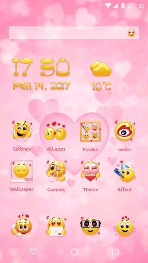 Emoji Theme - Pink Emoji Theme for Android FREE screenshot 3