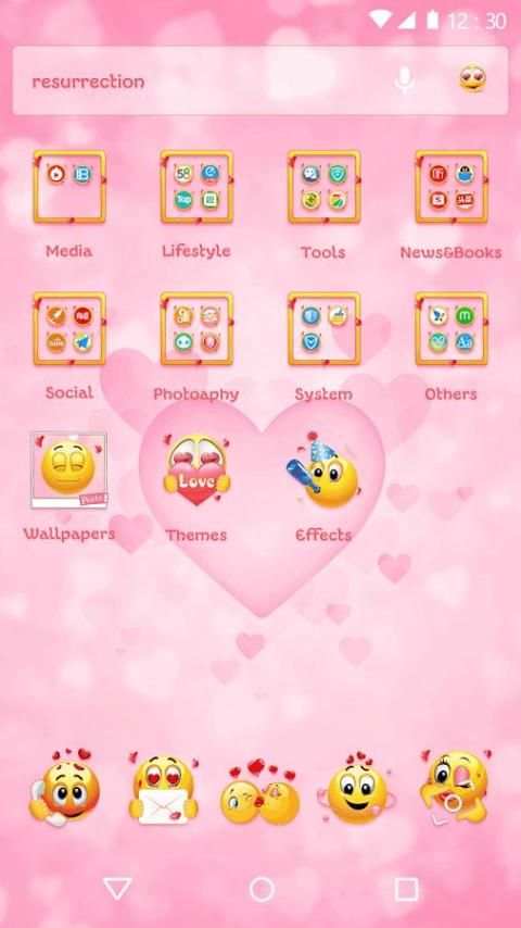 Emoji Theme - Pink Emoji Theme for Android FREE screenshot 2