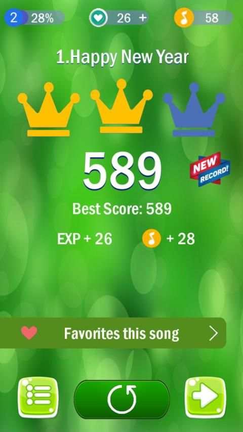 Piano Green Tiles screenshot 1