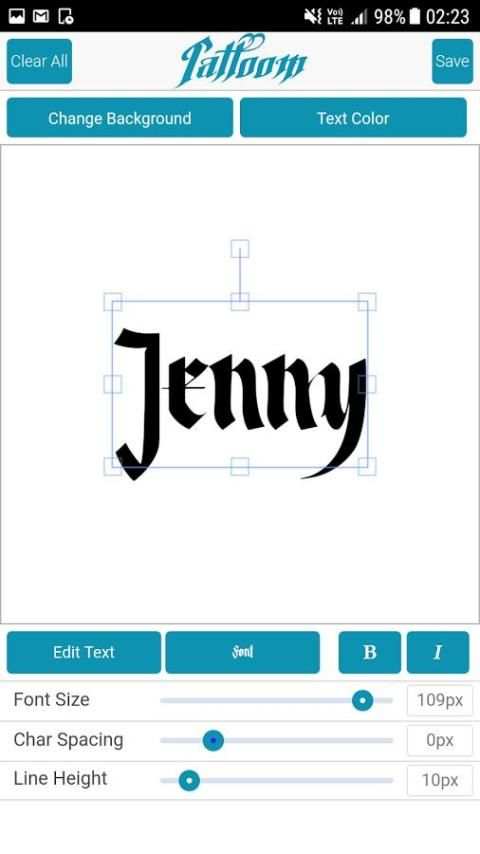 Free Text Tattoo Maker screenshot 3