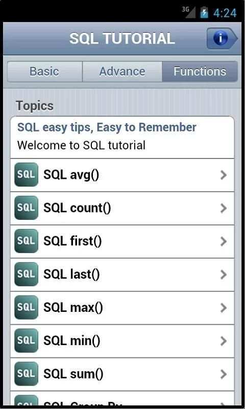 SQL Quick Tutorial скриншот 2