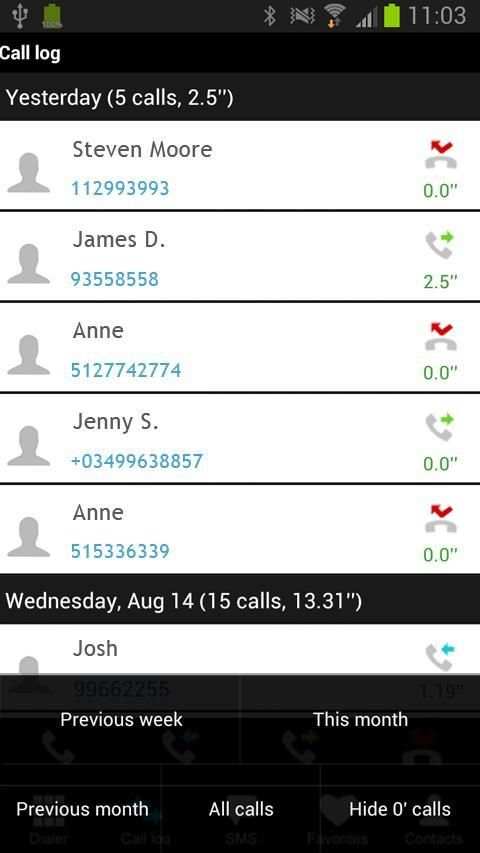 Fast Dialer 3 تصوير الشاشة