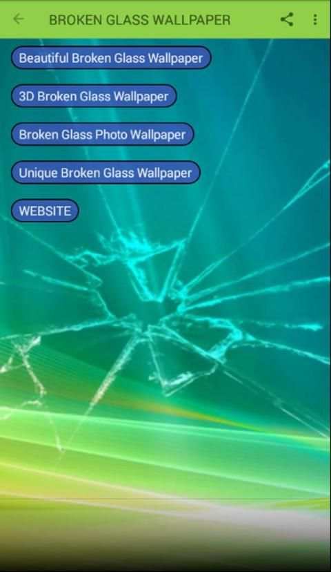 Cracked Broken Glass Wallpaper 1 تصوير الشاشة