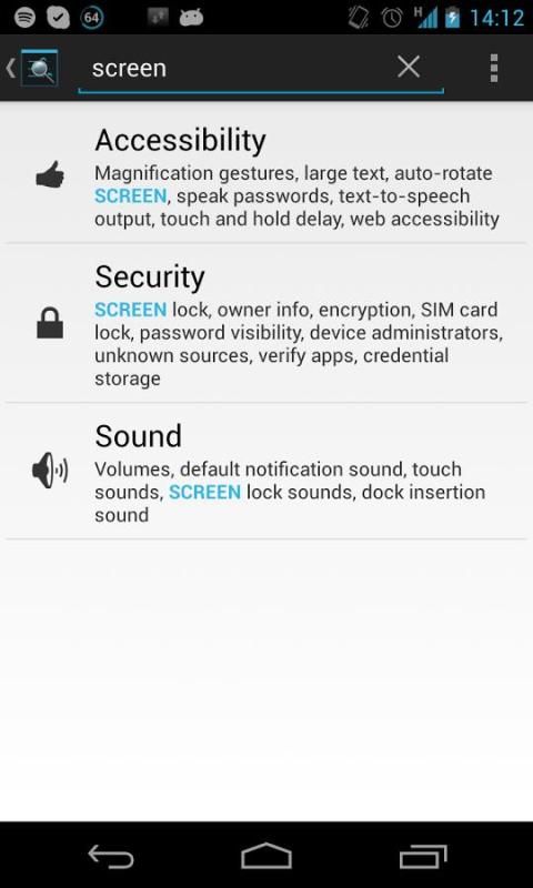 Settings Search скриншот 2