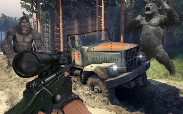 Gorilla Hunting 2017 Sniper Gun Animal Hunter King screenshot 6