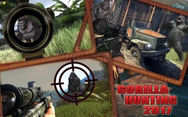 Gorilla Hunting 2017 Sniper Gun Animal Hunter King screenshot 7
