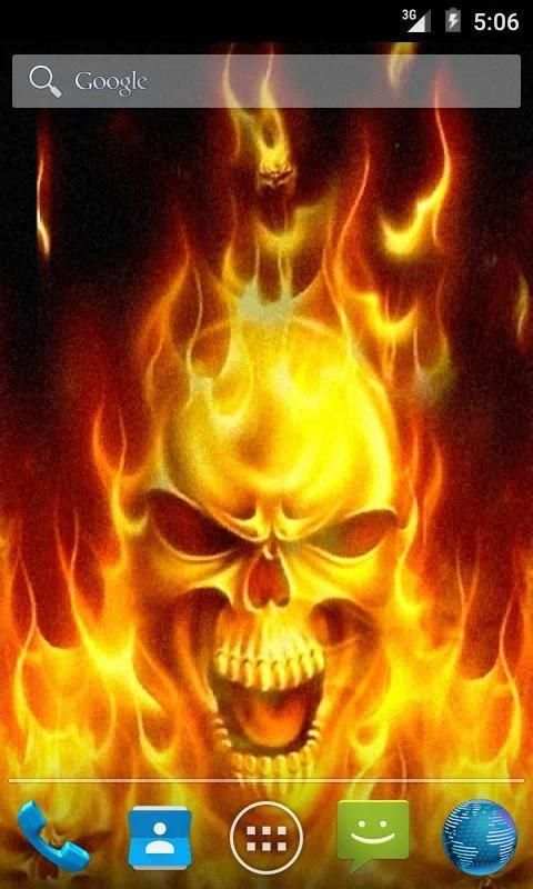 Fire Skull Live Wallpaper स्क्रीनशॉट 5