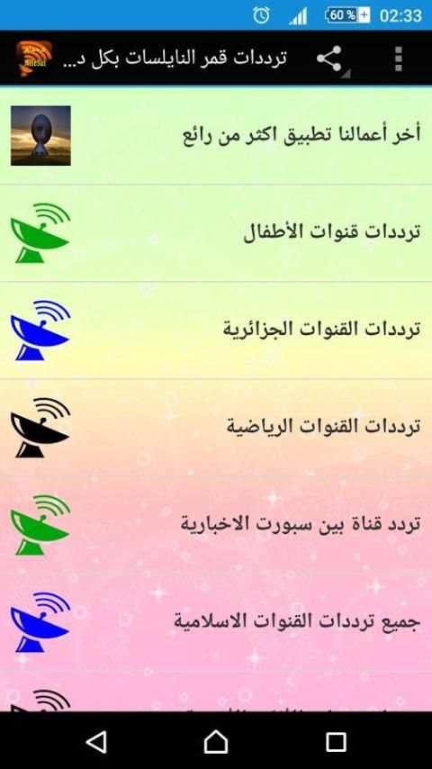 ترددات قمر النايلسات بكل دقة screenshot 8