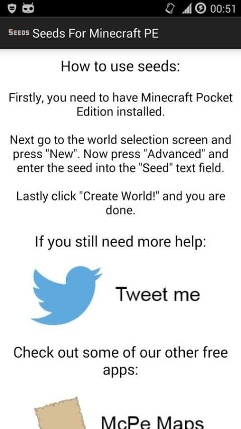 Seeds for Minecraft PE screenshot 1