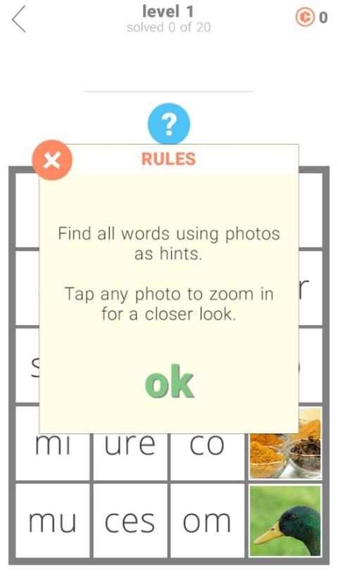 1 Pic 1 Clue: Word Search Game 8 تصوير الشاشة