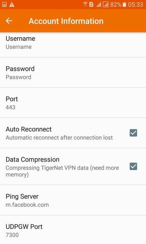 TigerNet VPN screenshot 1