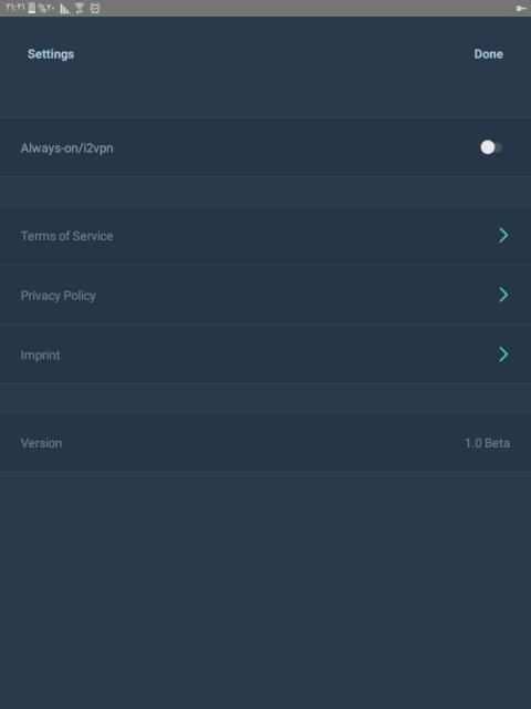 i2VPN screenshot 1