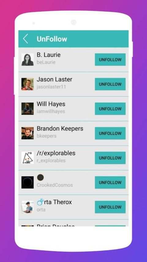 Unfollowers for Instagram screenshot 1