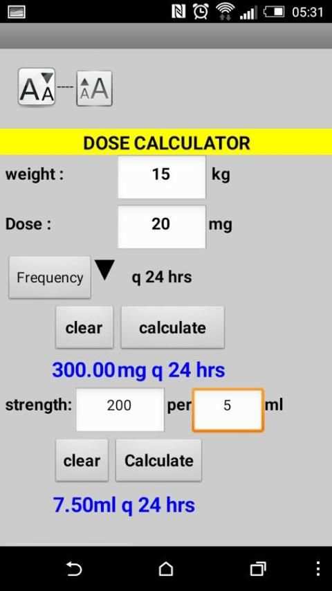 PEDIATRIC ORAL DOSAGE скриншот 2
