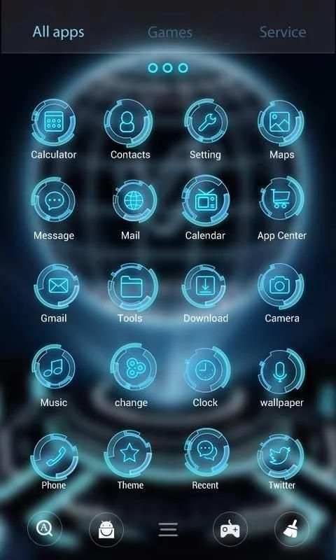 Next Tech 3D V Launcher Theme screenshot 3