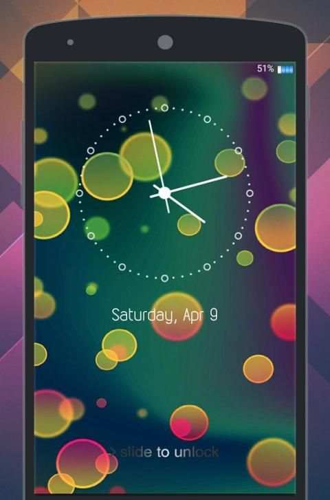Classic Clock Lock Screen скриншот 1