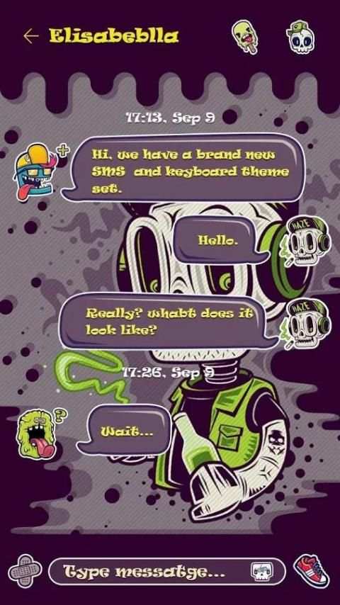 GO SMS GRAFFITI THEME скриншот 3