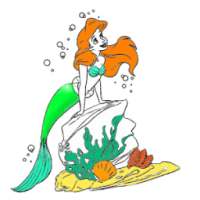 coloring book : mermaid