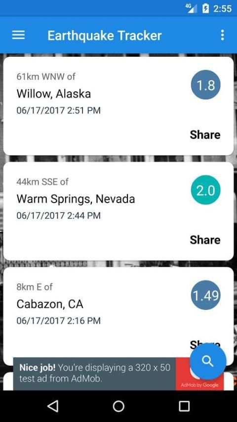 Earthquake Tracker скриншот 5