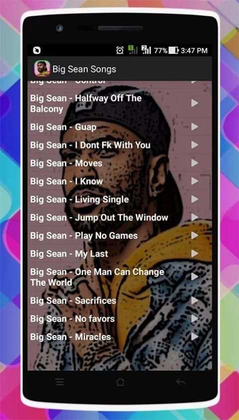 Big Sean Songs 1 تصوير الشاشة