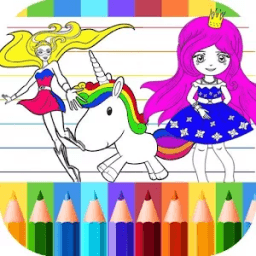 Princess coloring book : Girls games * أيقونة