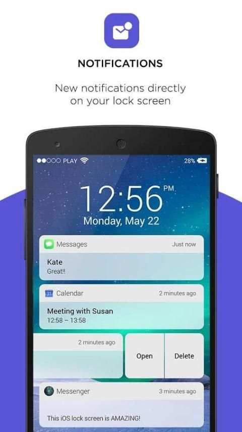 Lock Screen IPHONE style screenshot 2
