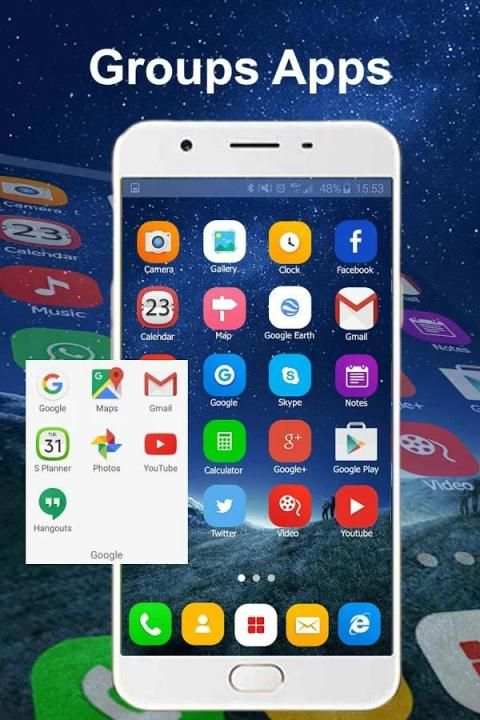 Theme and Launcher for Oppo A57 7 تصوير الشاشة