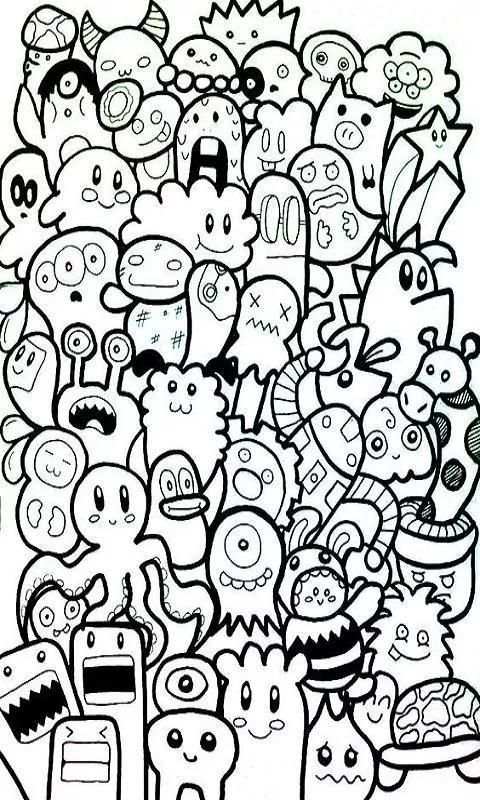 Doodle Skecth Kertas Dinding 6 تصوير الشاشة