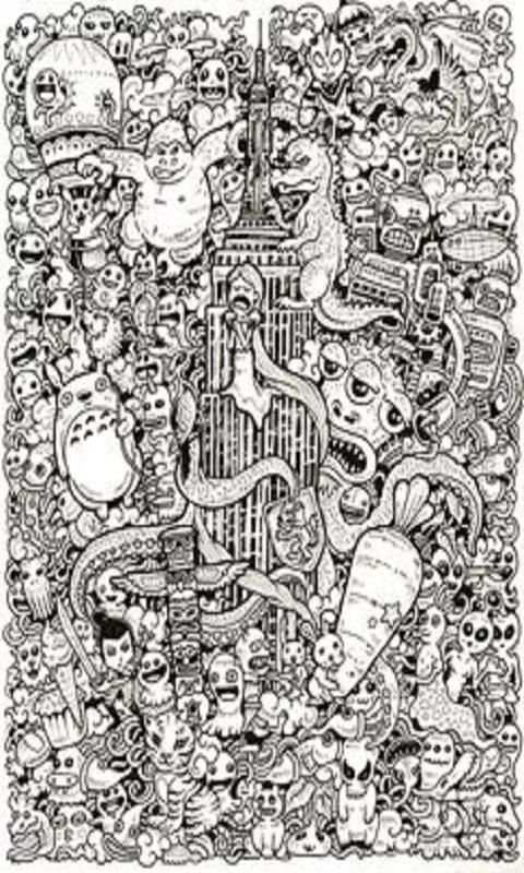 Doodle Skecth Kertas Dinding 2 تصوير الشاشة