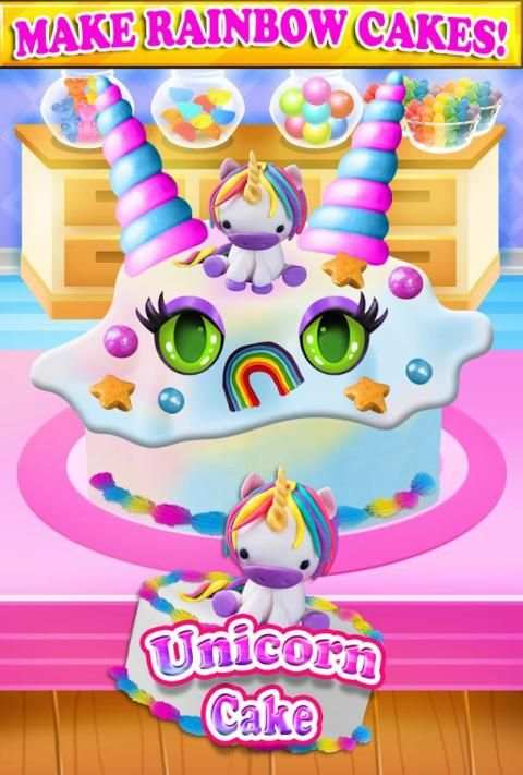 Unicorn Dessert Food Maker - Rainbow Cooking games screenshot 2